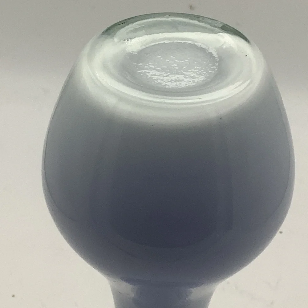 Elegant Art Glass Bud Vase in Blue and White